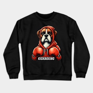 Funny Kickboxing or Boxing Boxer Dog Crewneck Sweatshirt